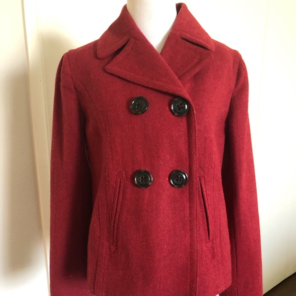 Deep Red Gap Peacoat - Picture 1 of 4